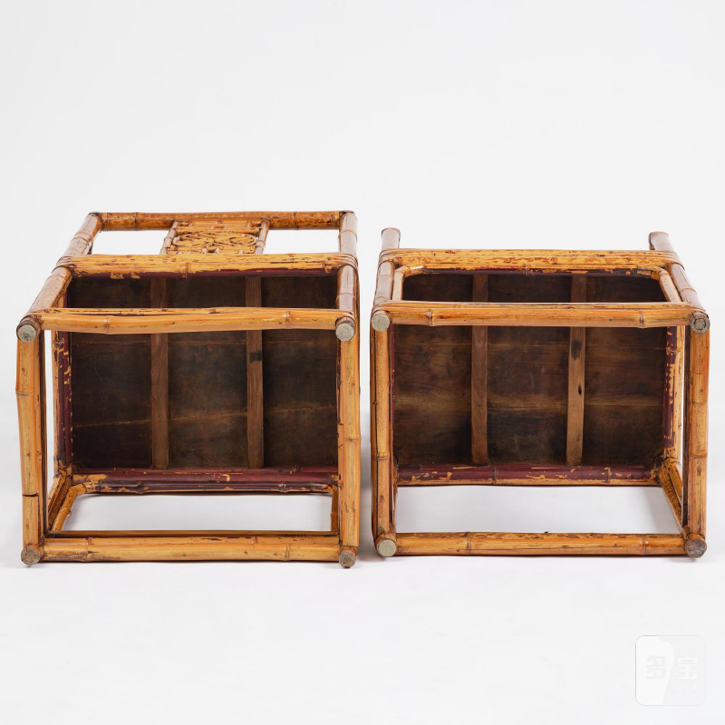 A pair of spotted bamboo arm-chairs, - 图13